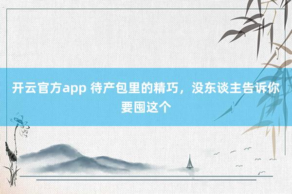 开云官方app 待产包里的精巧，没东谈主告诉你要囤这个