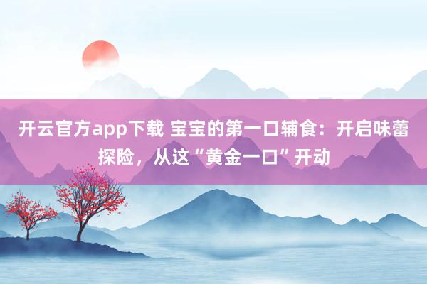开云官方app下载 宝宝的第一口辅食：开启味蕾探险，从这“黄金一口”开动
